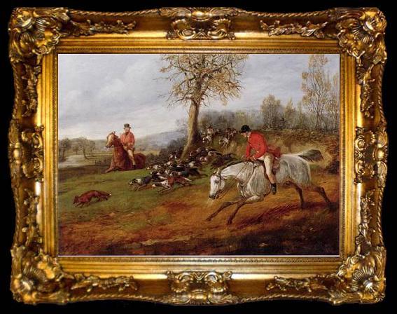 framed  unknow artist Classical hunting fox, Equestrian and Beautiful Horses, 156., ta009-2